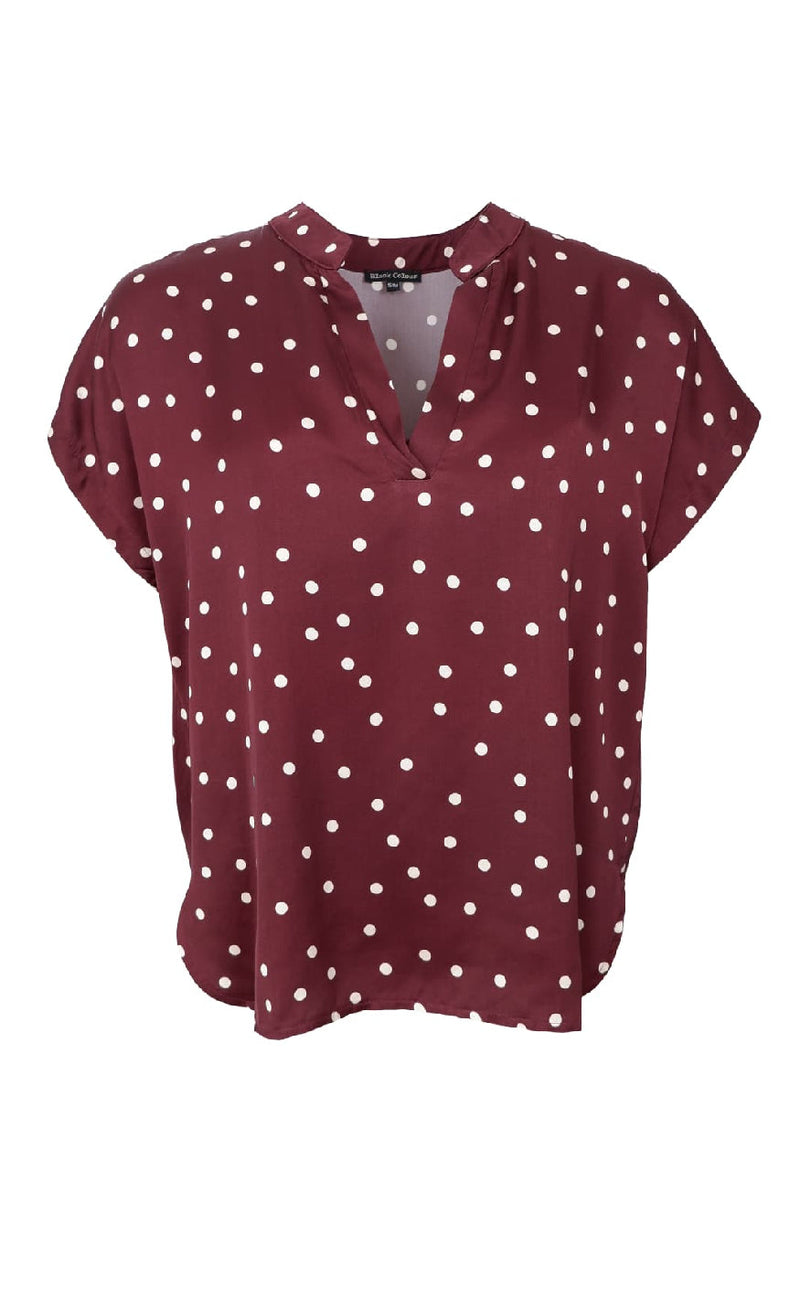 Black Colour Bluse - Valery SS - Plum