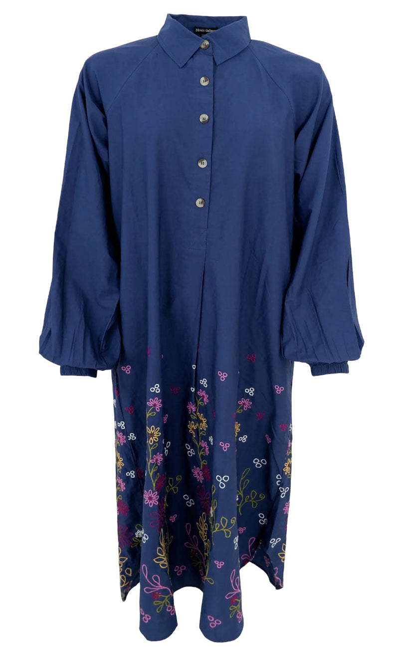 Black Colour Kjole - Verity - Blue