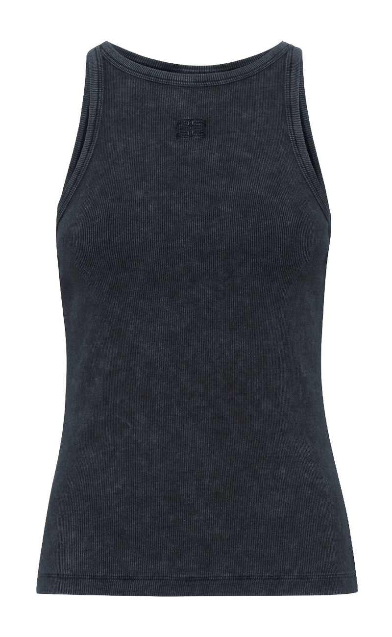 Gestuz Topp - Drew Washed Logo - Grey washed