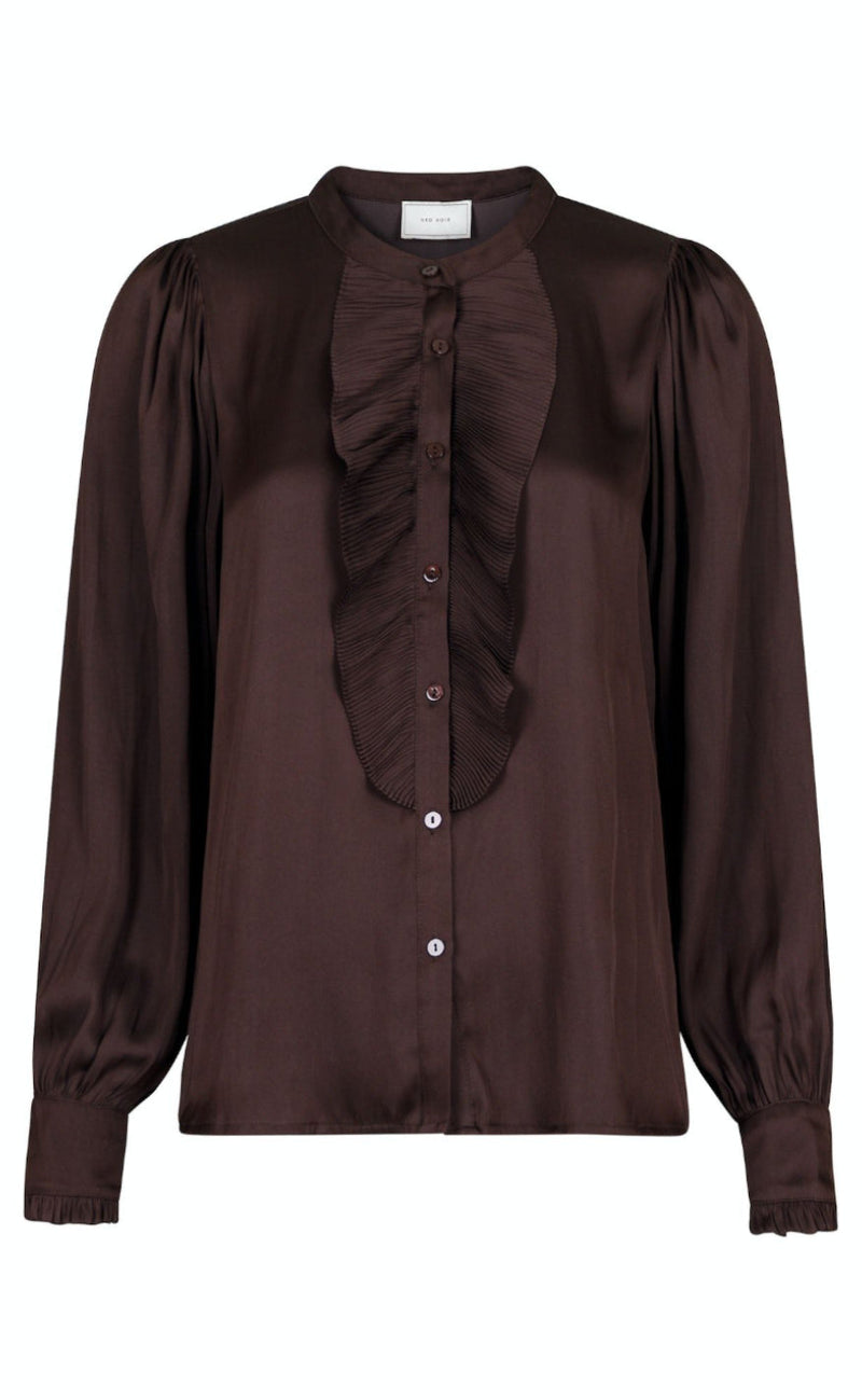 Neo Noir Bluse - Zola - Dark Brown