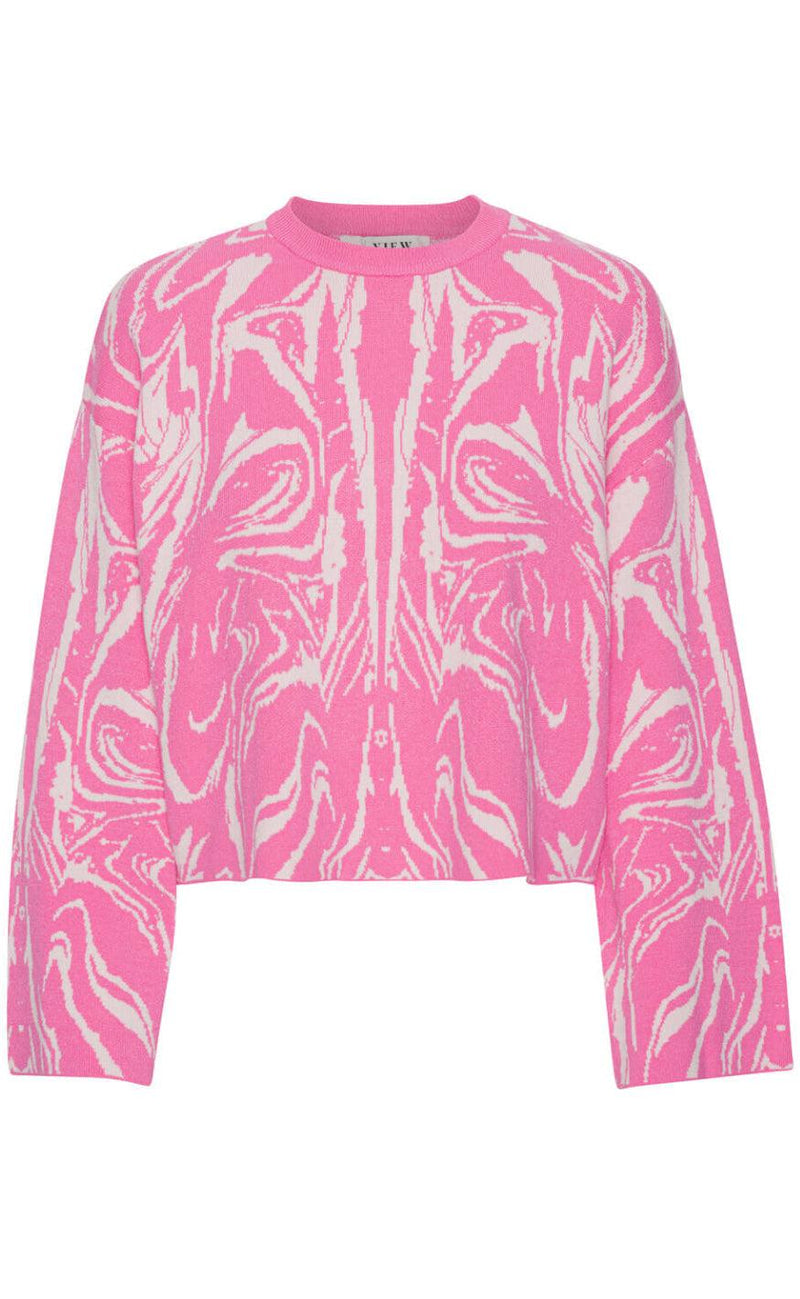 A-View Bluse - Kira Swirly Blouse - Pink