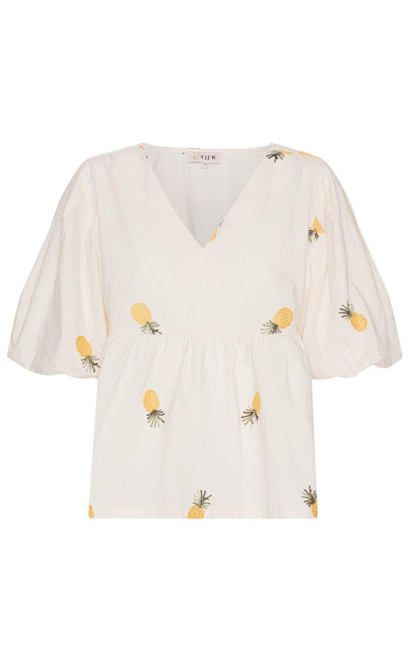 A-View Bluse - Pineapple - Sand