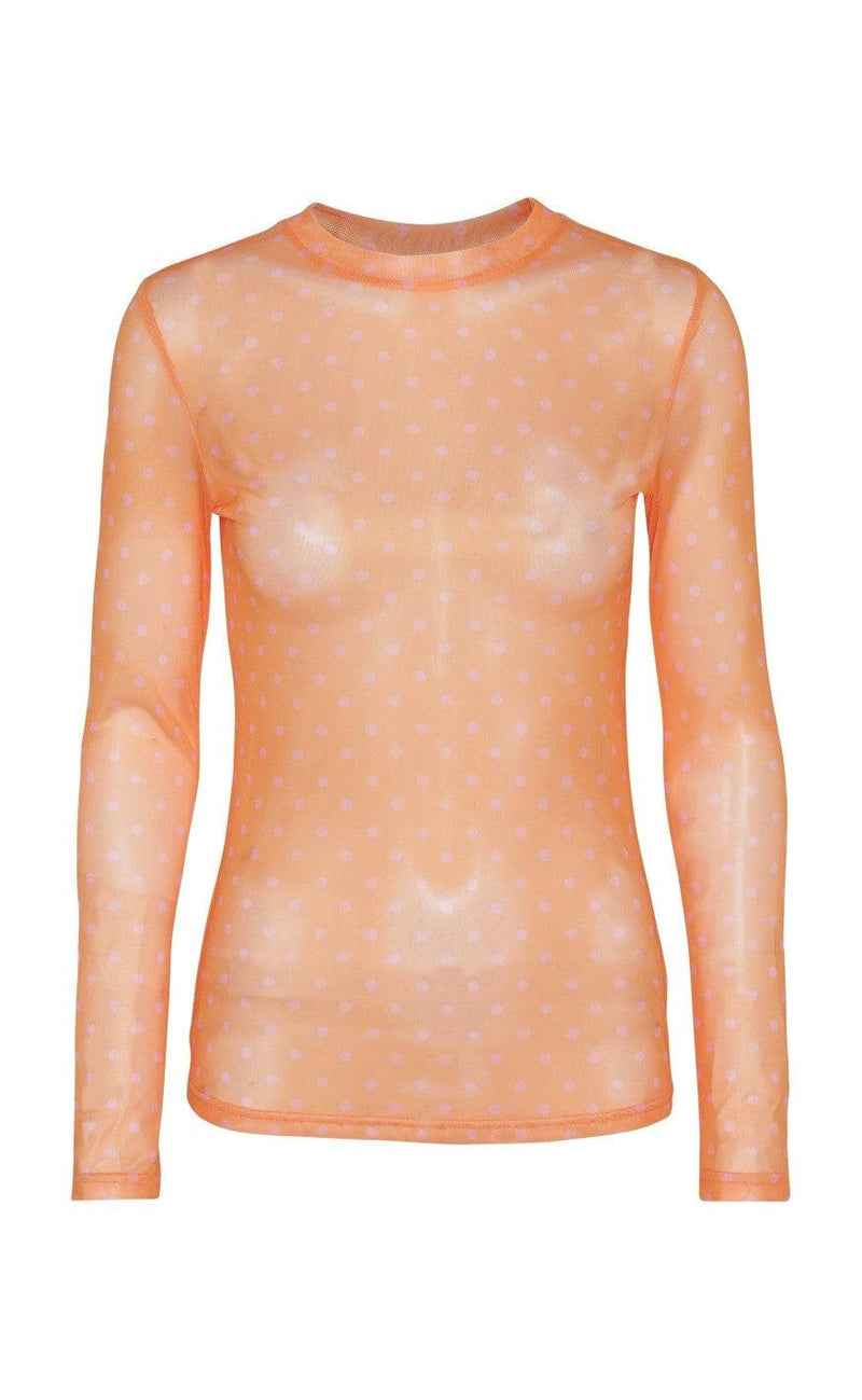 A-View Bluse - Silke Mesh - Orange