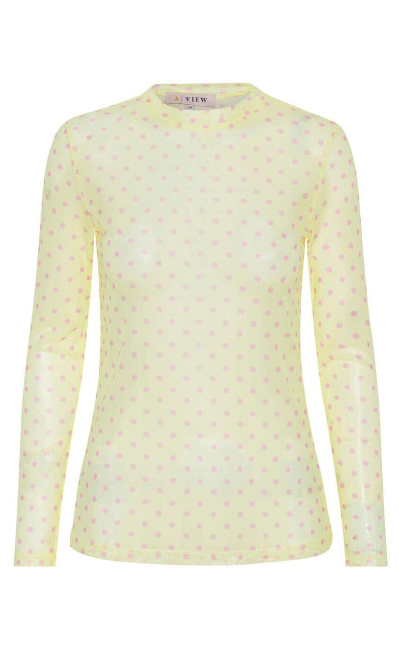 A-View Bluse - Silke Mesh - Yellow