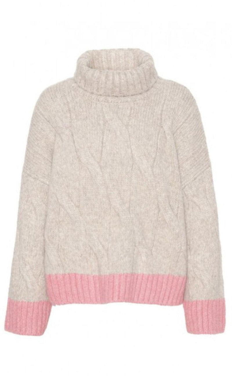 A-View Bluse - Violet - Nature/Pink