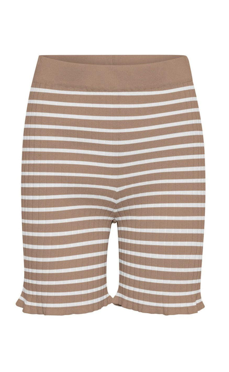 A-View Shorts - Sira - Camel/Off White