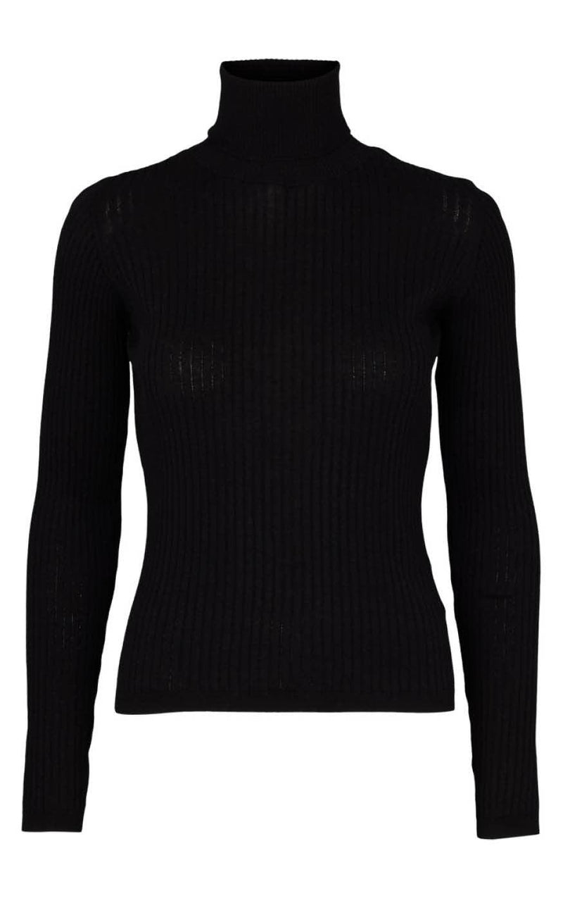 Basic Apparel Bluse - Alisia T-neck - Black