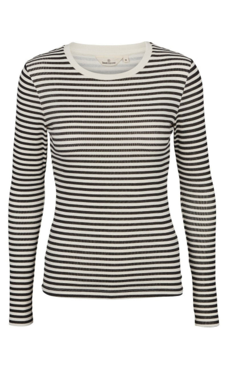 Basic Apparel Bluse - Ludmilla - Whisper White/ Black