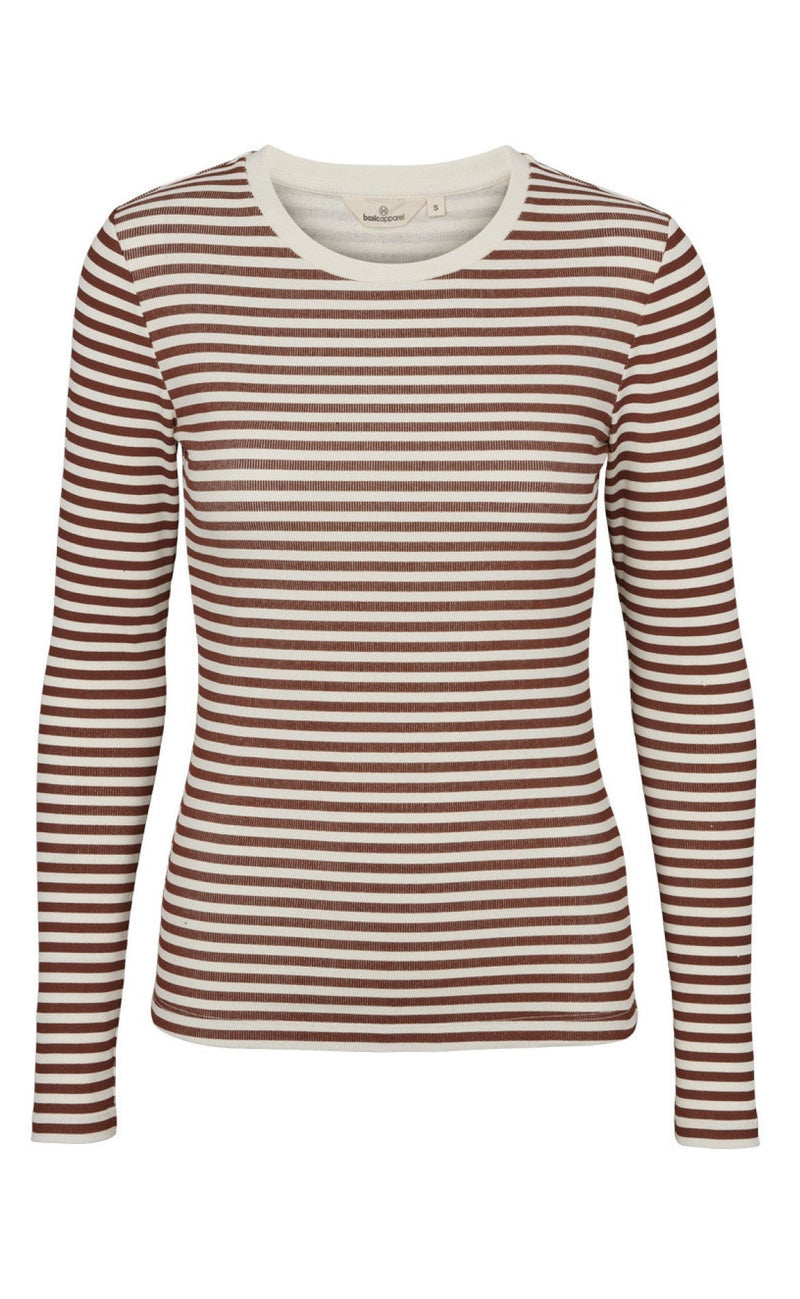 Basic Apparel Bluse - Ludmilla - Whisper White/Mink