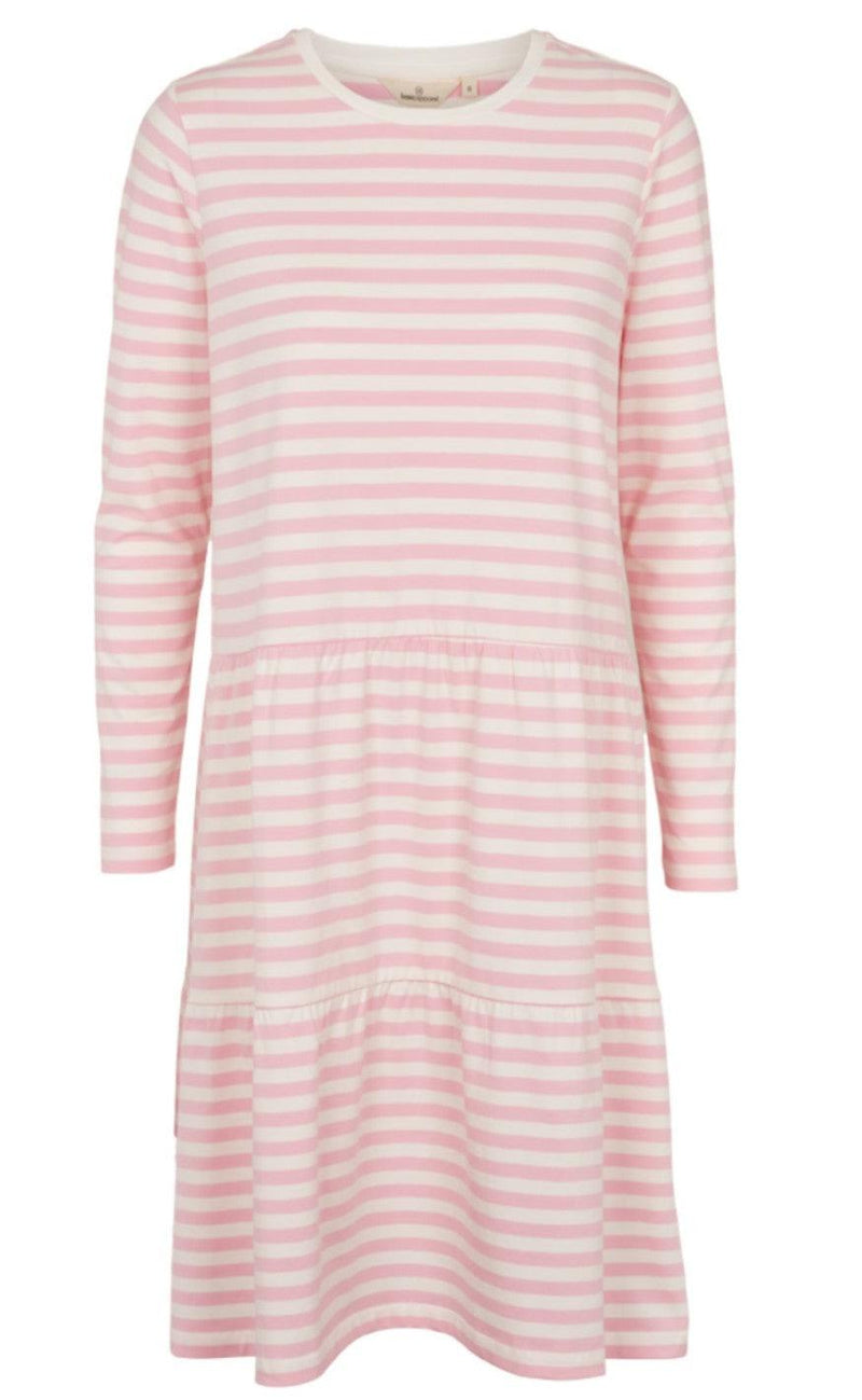 Basic Apparel Kjole - Elba - Pink Nectar/whisper White