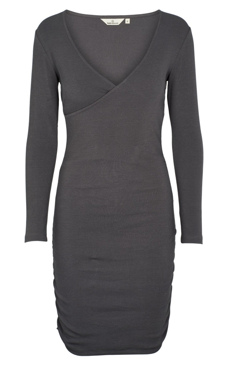 Basic Apparel Kjole - Ludmilla - Blackened Pearl