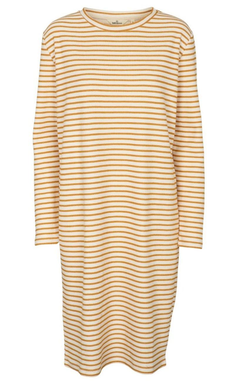 Basic Apparel Kjole - Vendela - Inca Gold/Off White