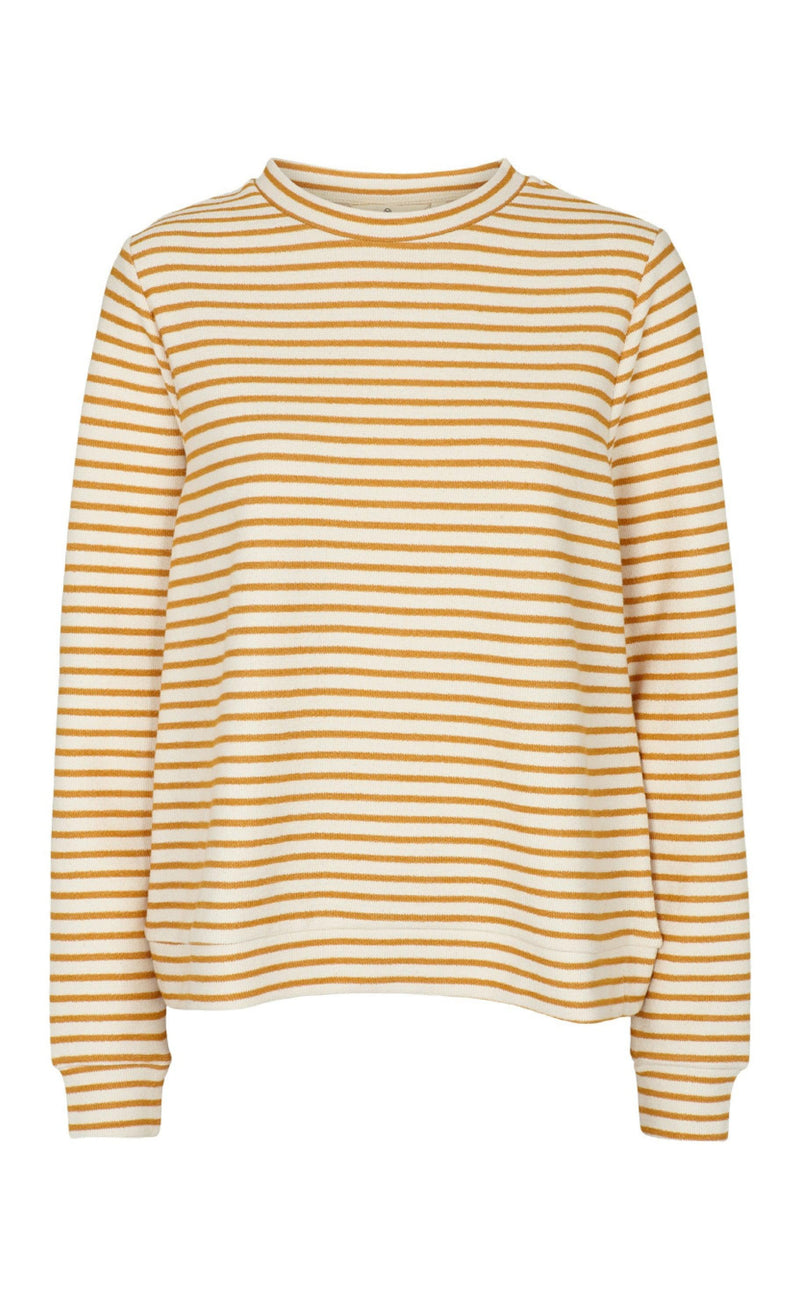 Basic Apparel Sweatshirt - Vendela - Inca Gold / Off White