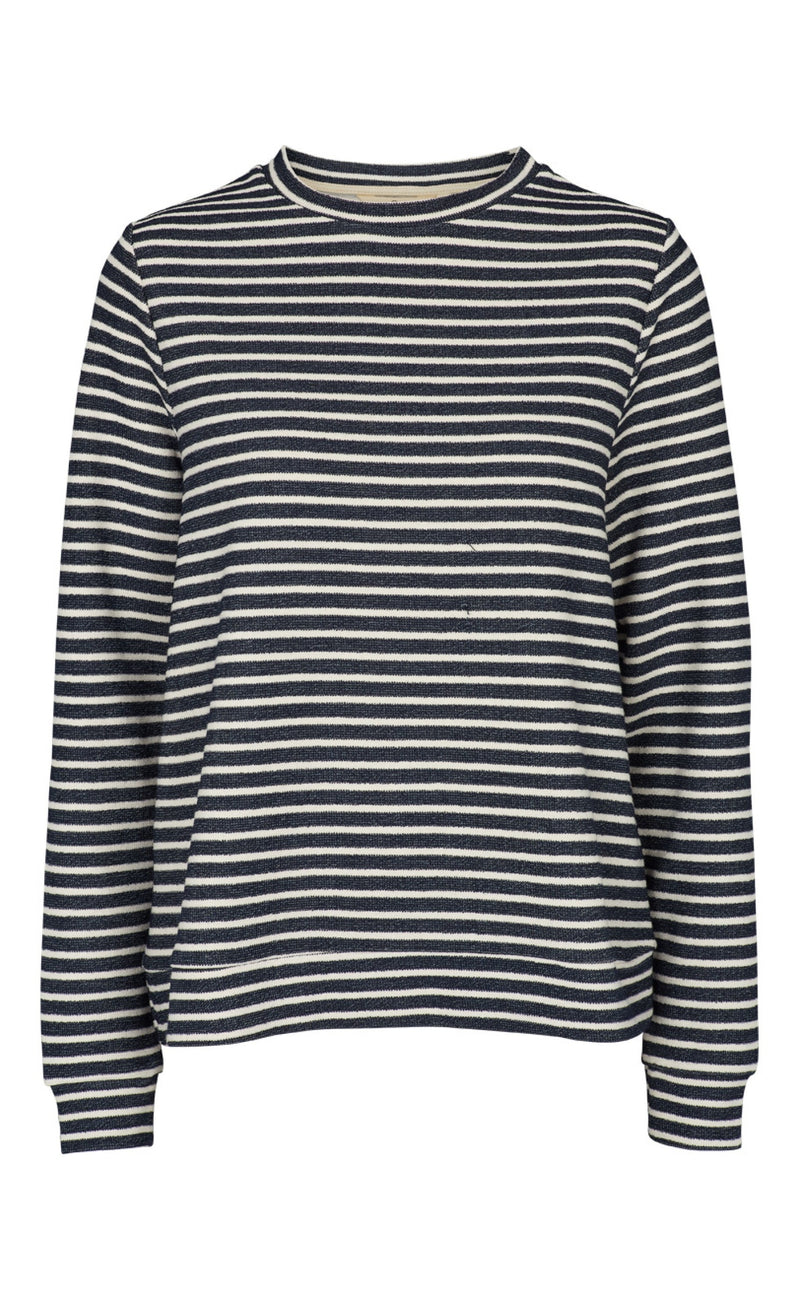 Basic Apparel Sweatshirt - Vendela - Navy / Off White