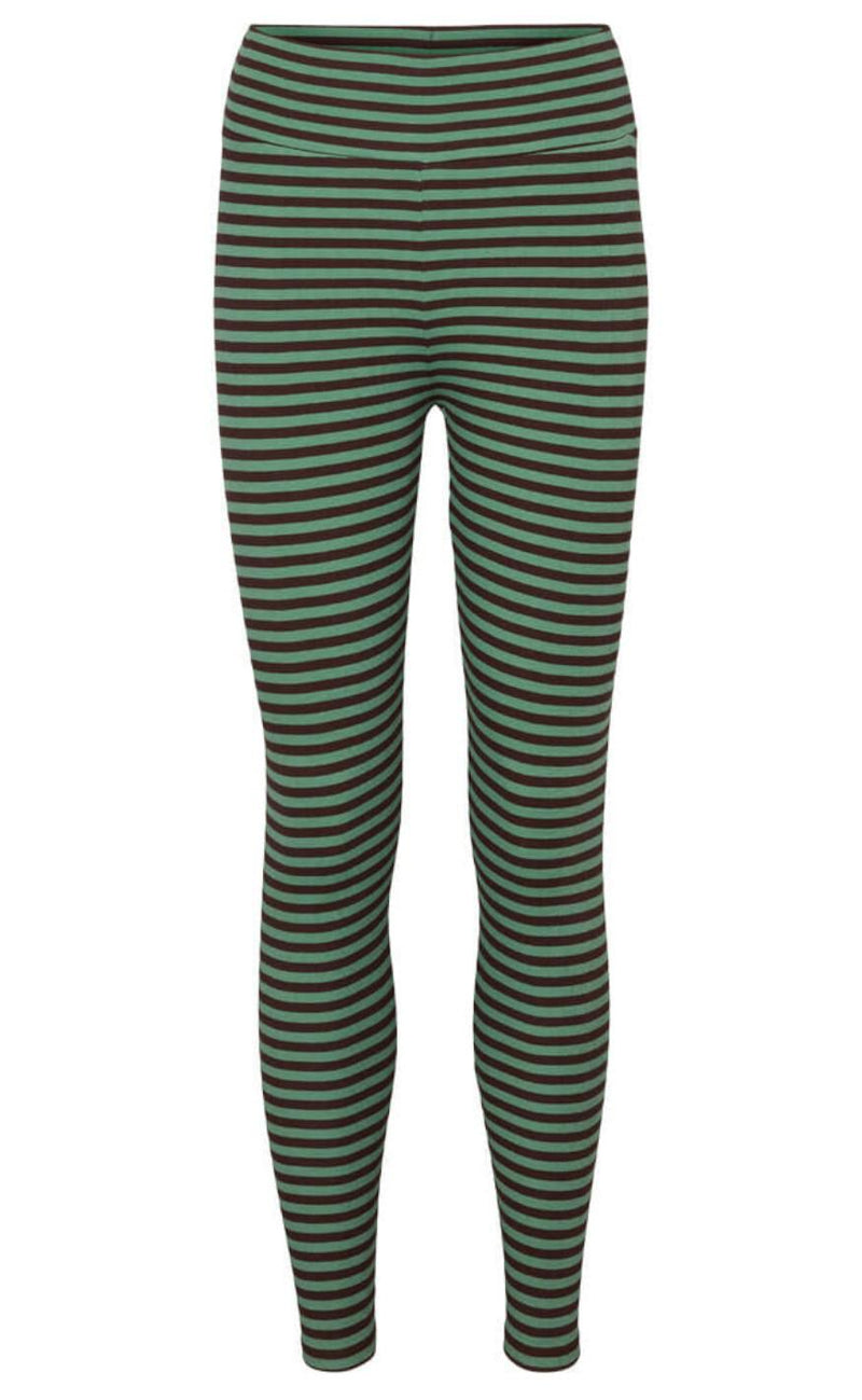 Basic Apparel Tights - Ludmilla - Frosty Spruce - Chocolate Plum