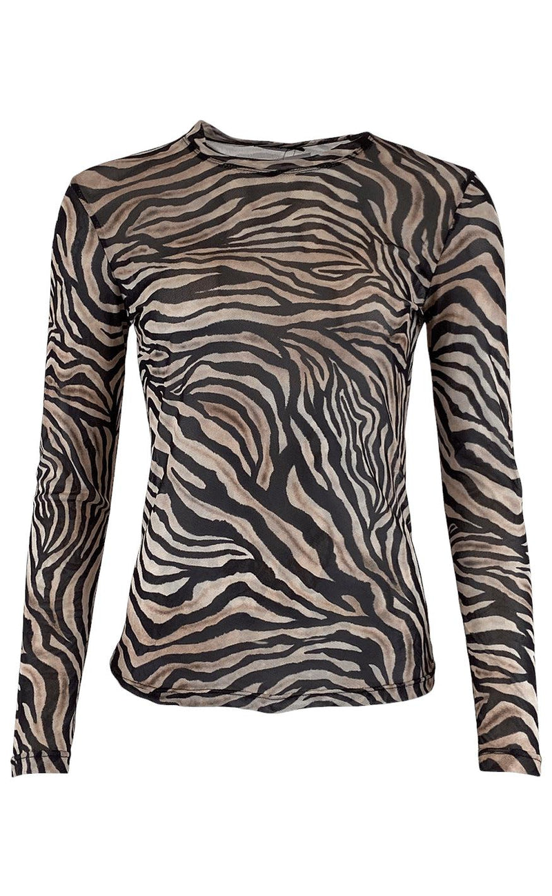Black Colour Bluse - Annie Mesh - Zebra