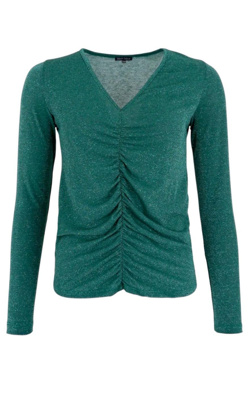 Black Colour Bluse - Faye - Dark Green