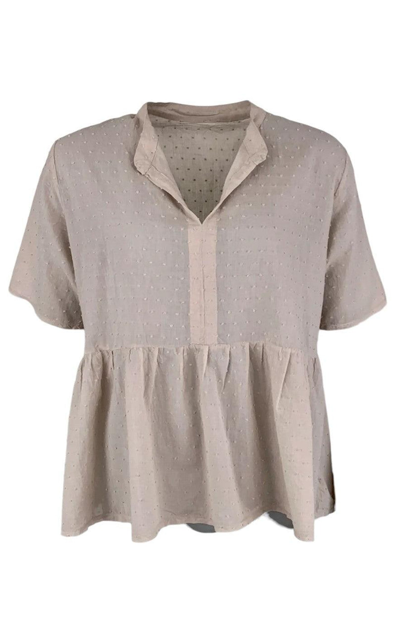 Black Colour Bluse - Frigg Volume - Beige