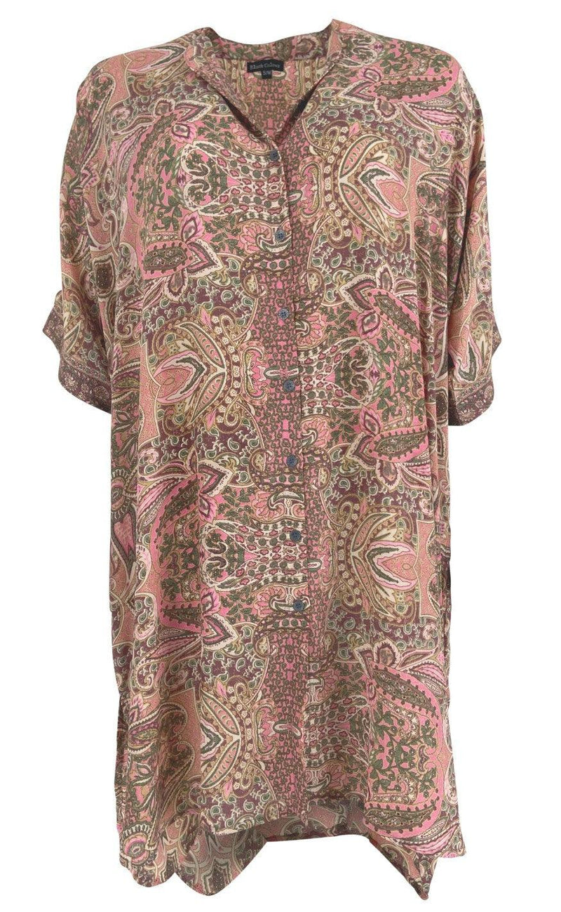 Black Colour Bluse - Luna Tunic - Rose Ivory