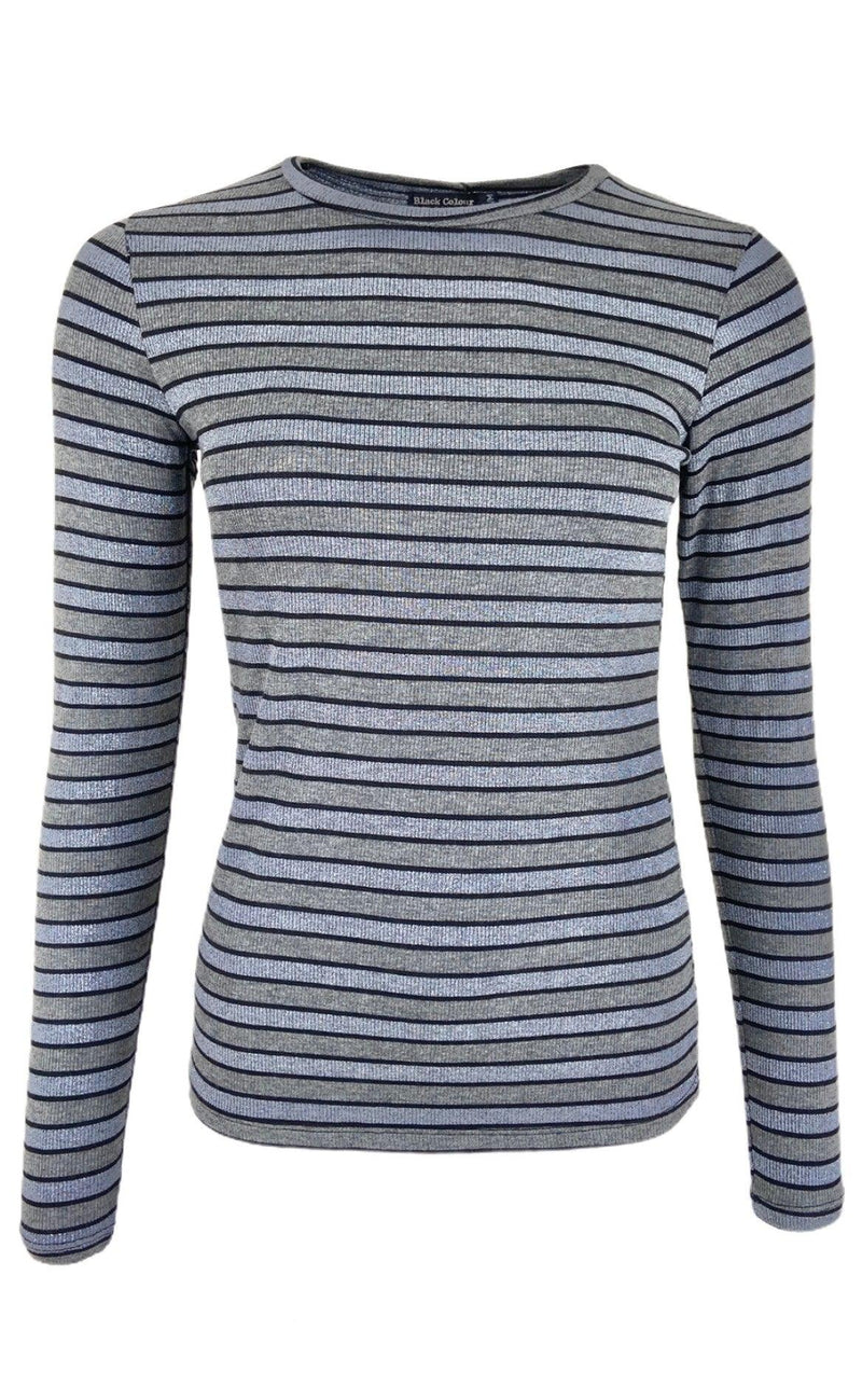 Black Colour Bluse - Penelope - Grey