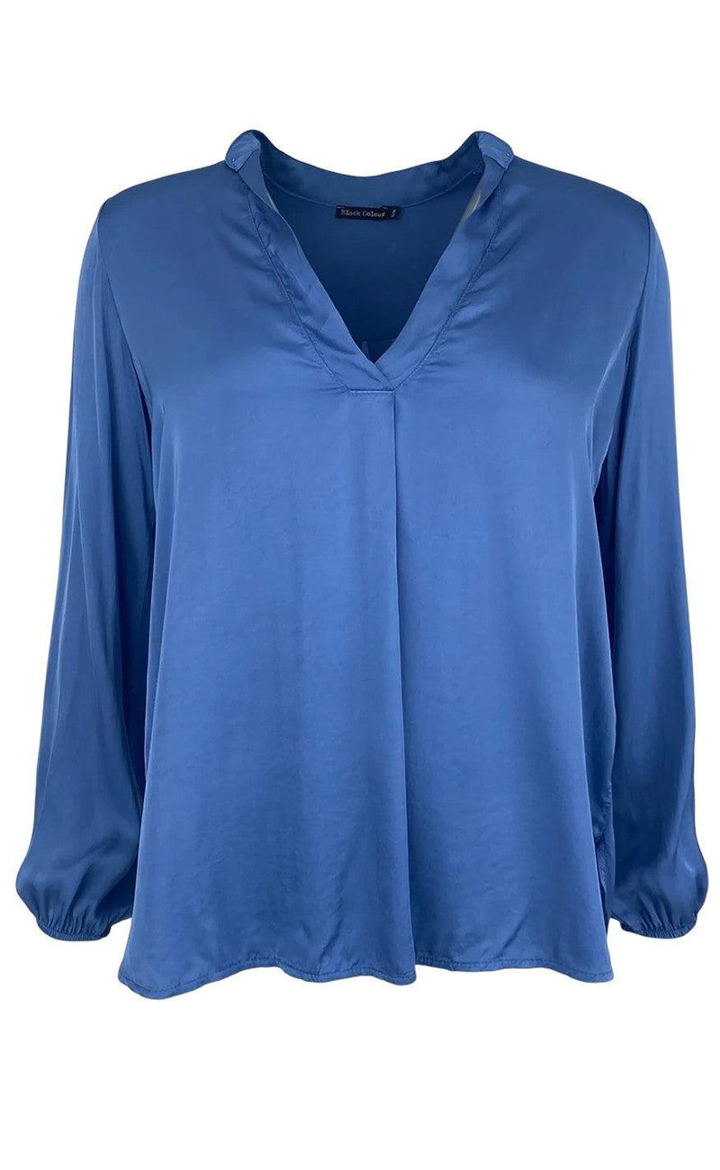Black Colour Bluse - Vibella - Blue