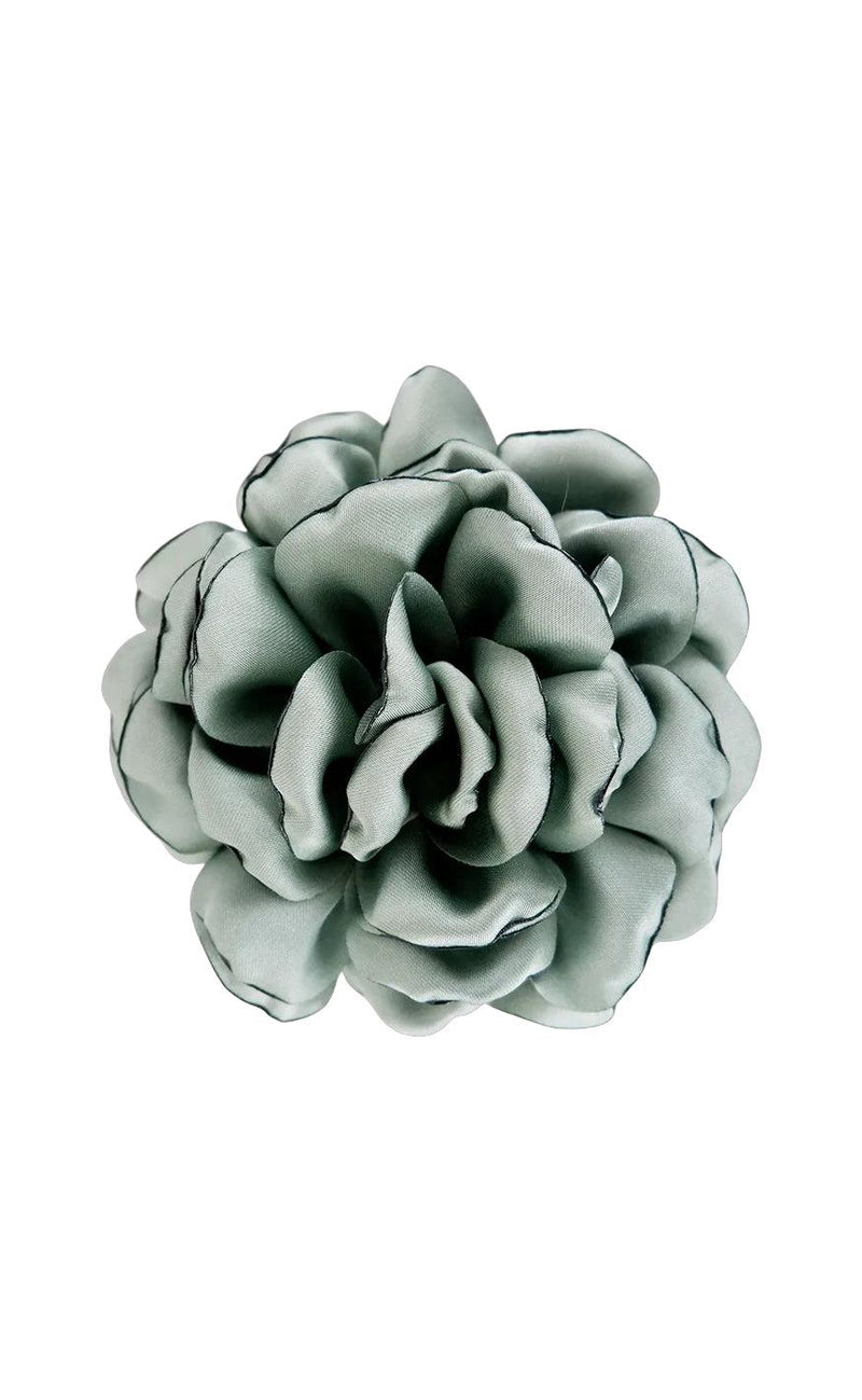 Black Colour Broche - Fiora - Dust Green
