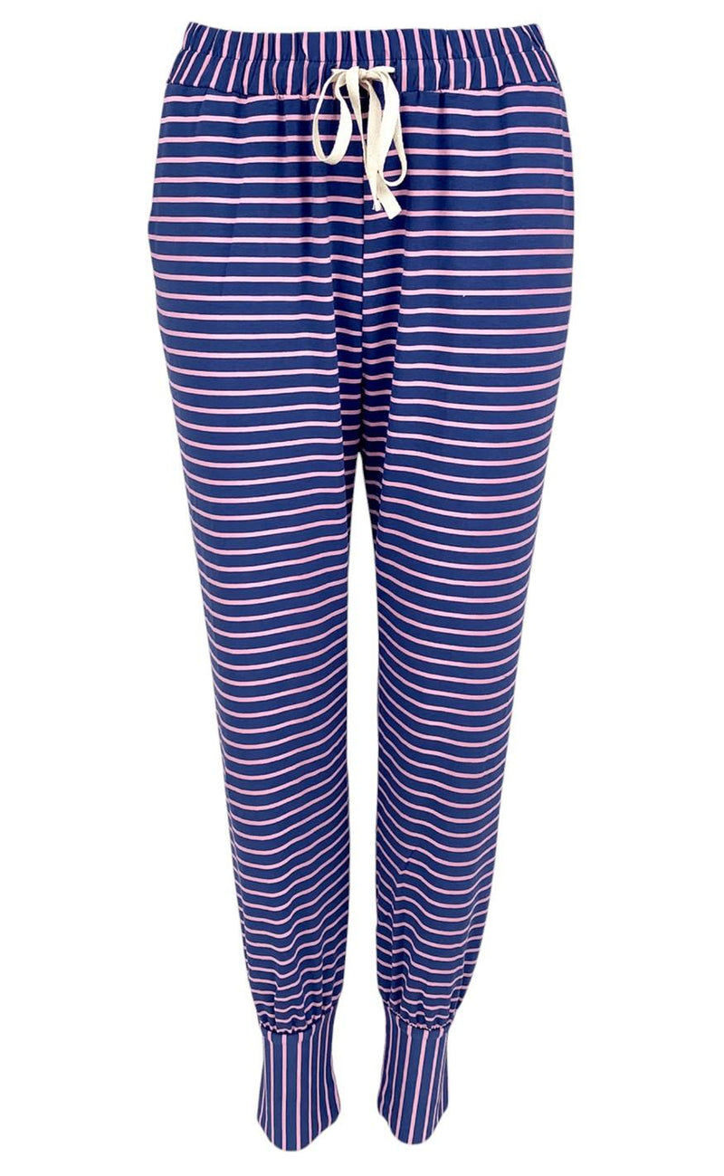 Black Colour Bukser - Polly Jersey Striped - Jeans