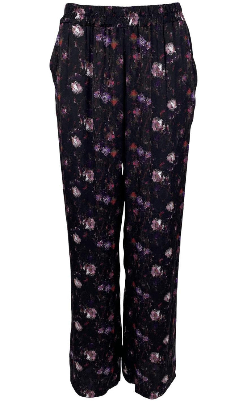 Black Colour Bukser - Vibella - Dark Tulip