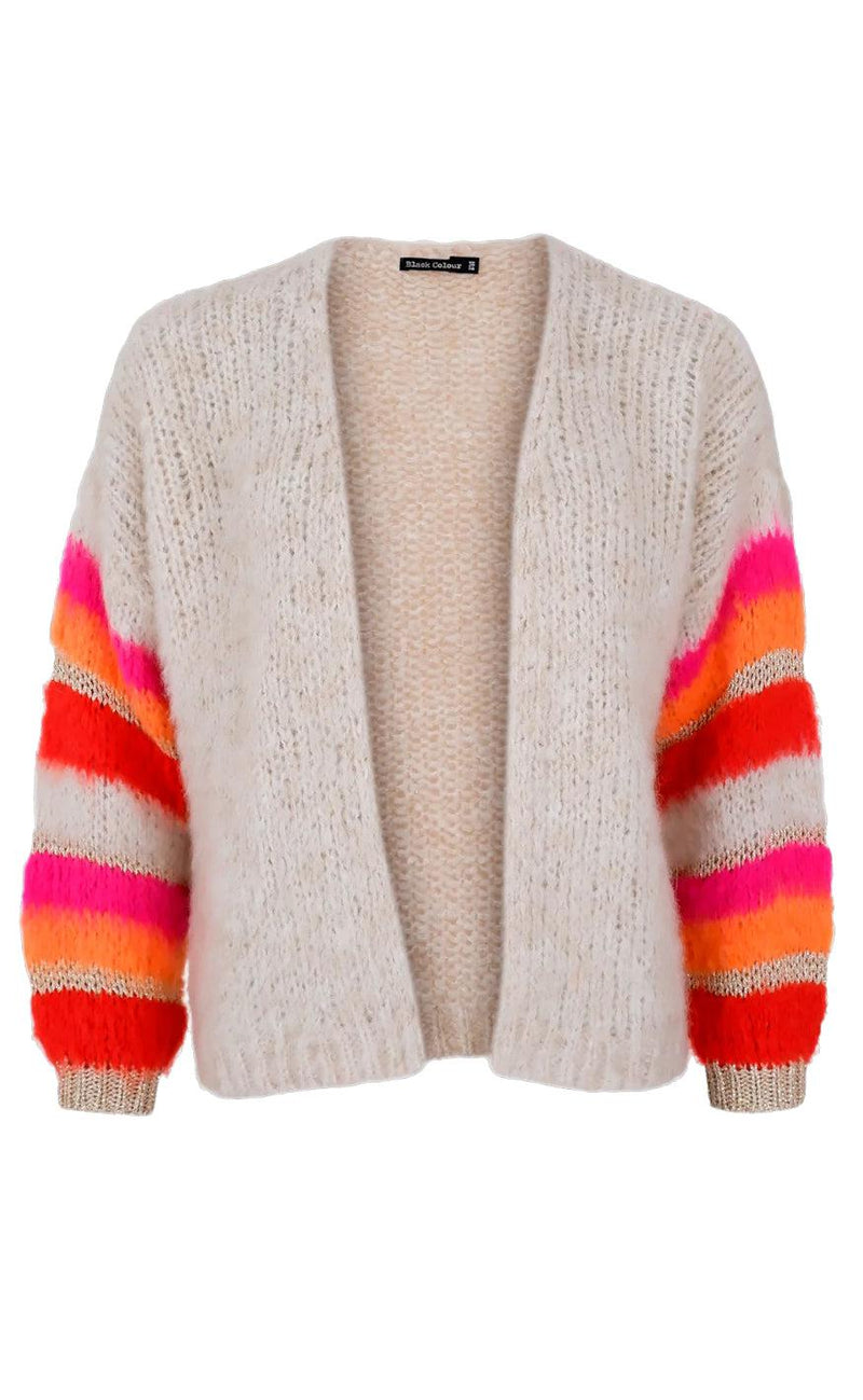 Black Colour Cardigan - Divine - Natural Pink