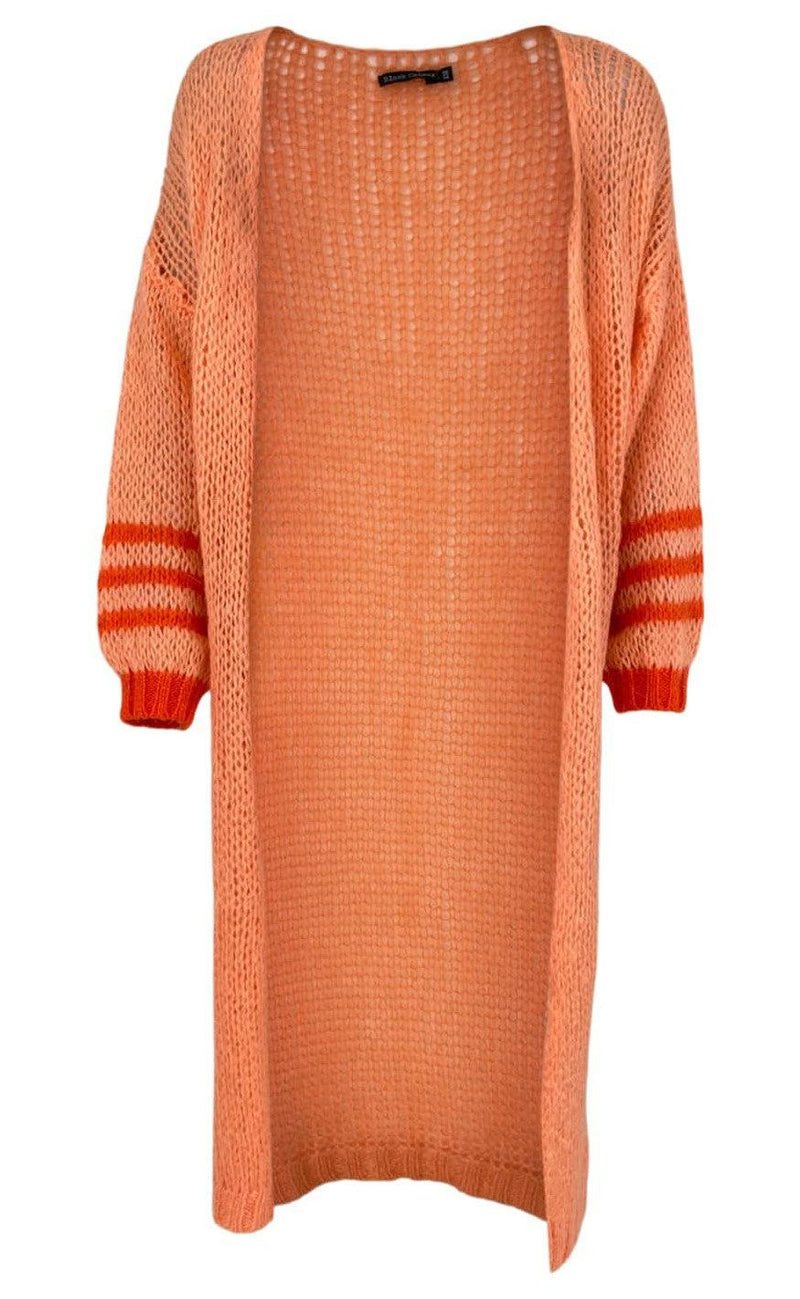 Black Colour Cardigan - Fabienne Long - Peach