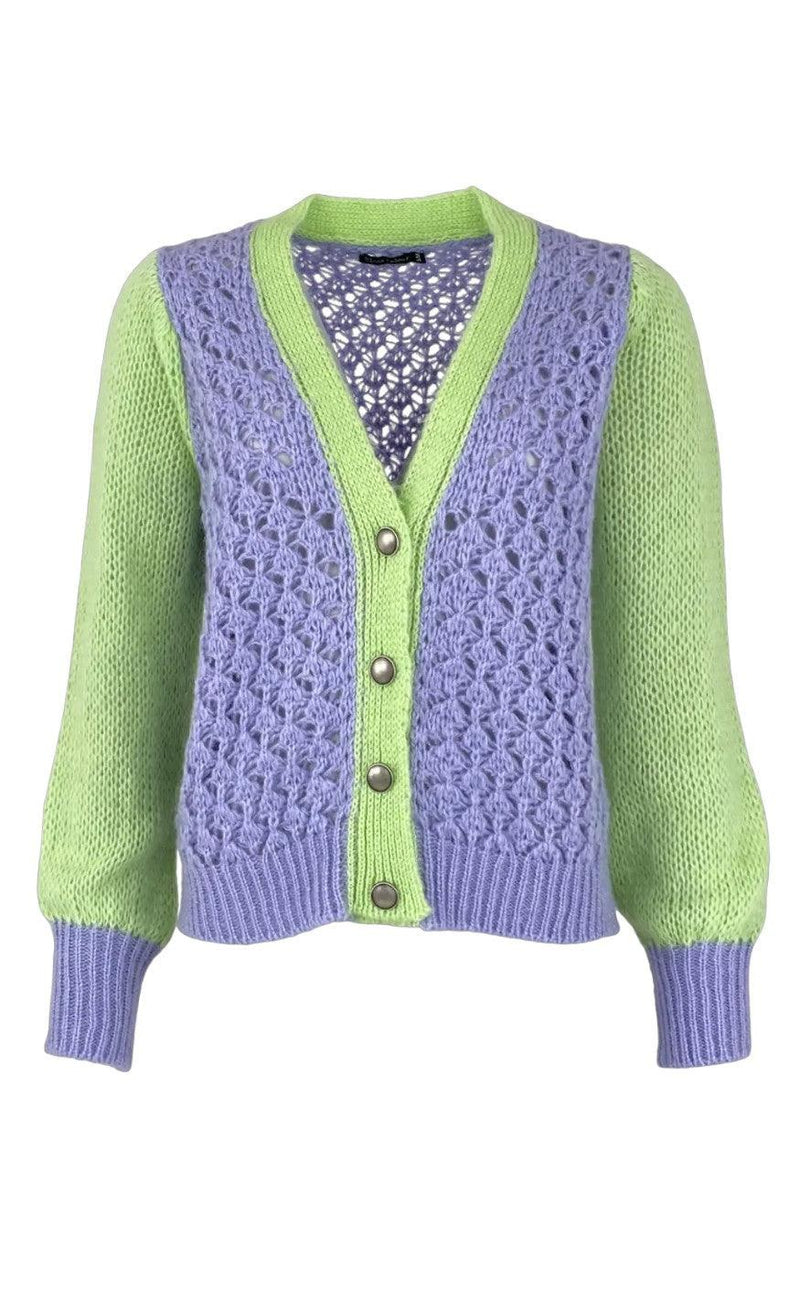 Black Colour Cardigan - Lina - Lavender