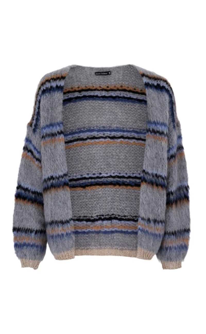 Black Colour Cardigan - Thea - Grey