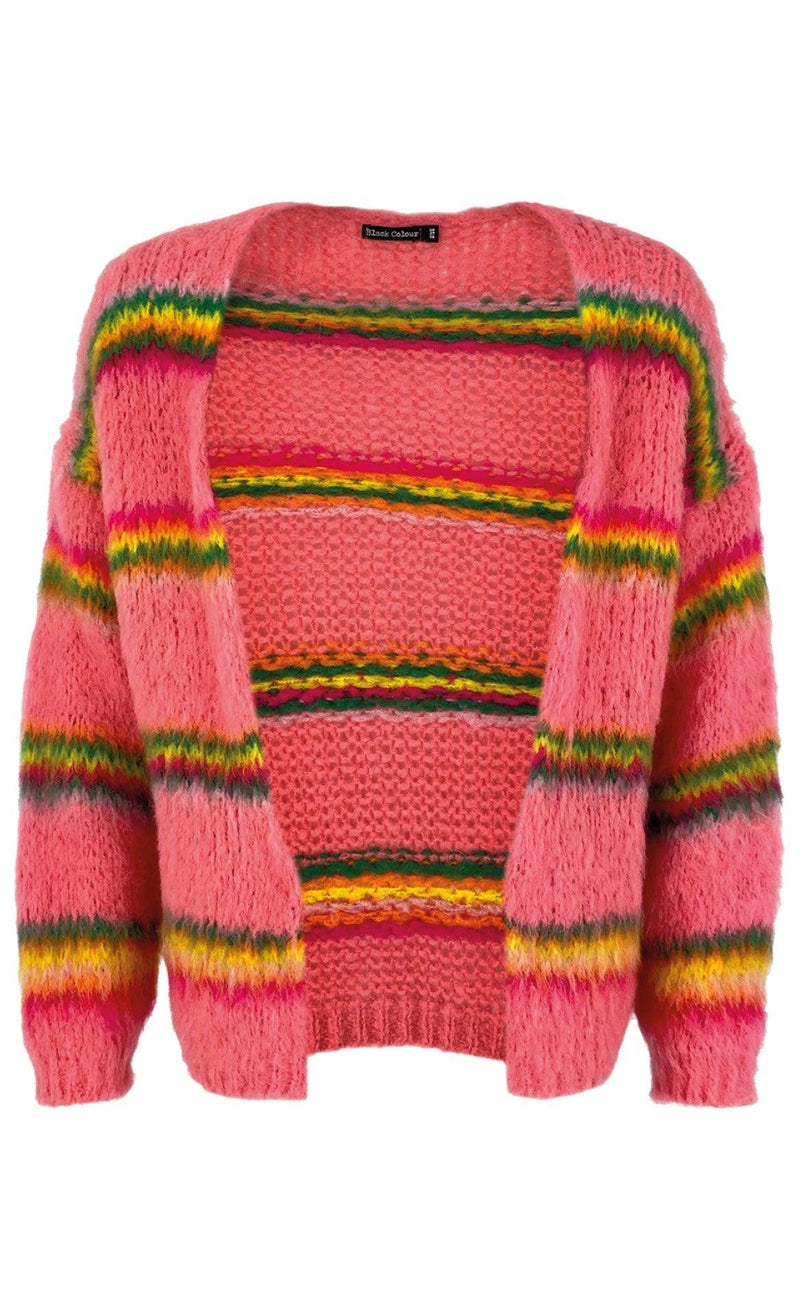 Black Colour Cardigan - Tiffany - Pink