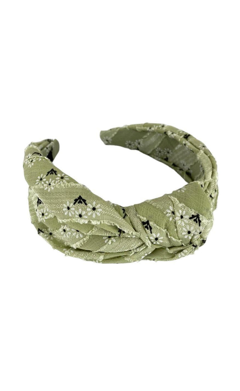 Black Colour Hårbånd - Megara - Light Green
