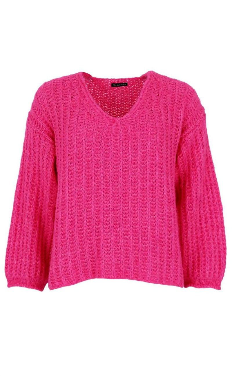 Black Colour Jumper - Tia - Pink