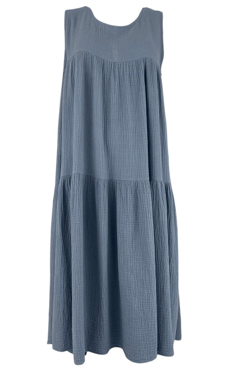 Black Colour Kjole - Dune Long - Light Blue
