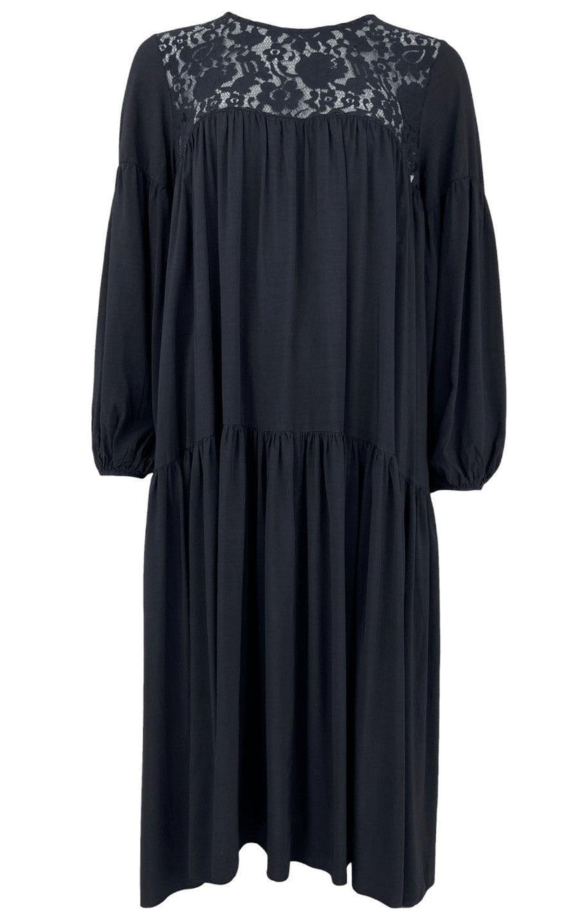 Black Colour Kjole - Lex Lace Boho - Black