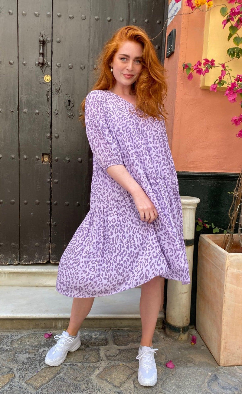 Black Colour Kjole - Lex Short Boho - Lavender Leo