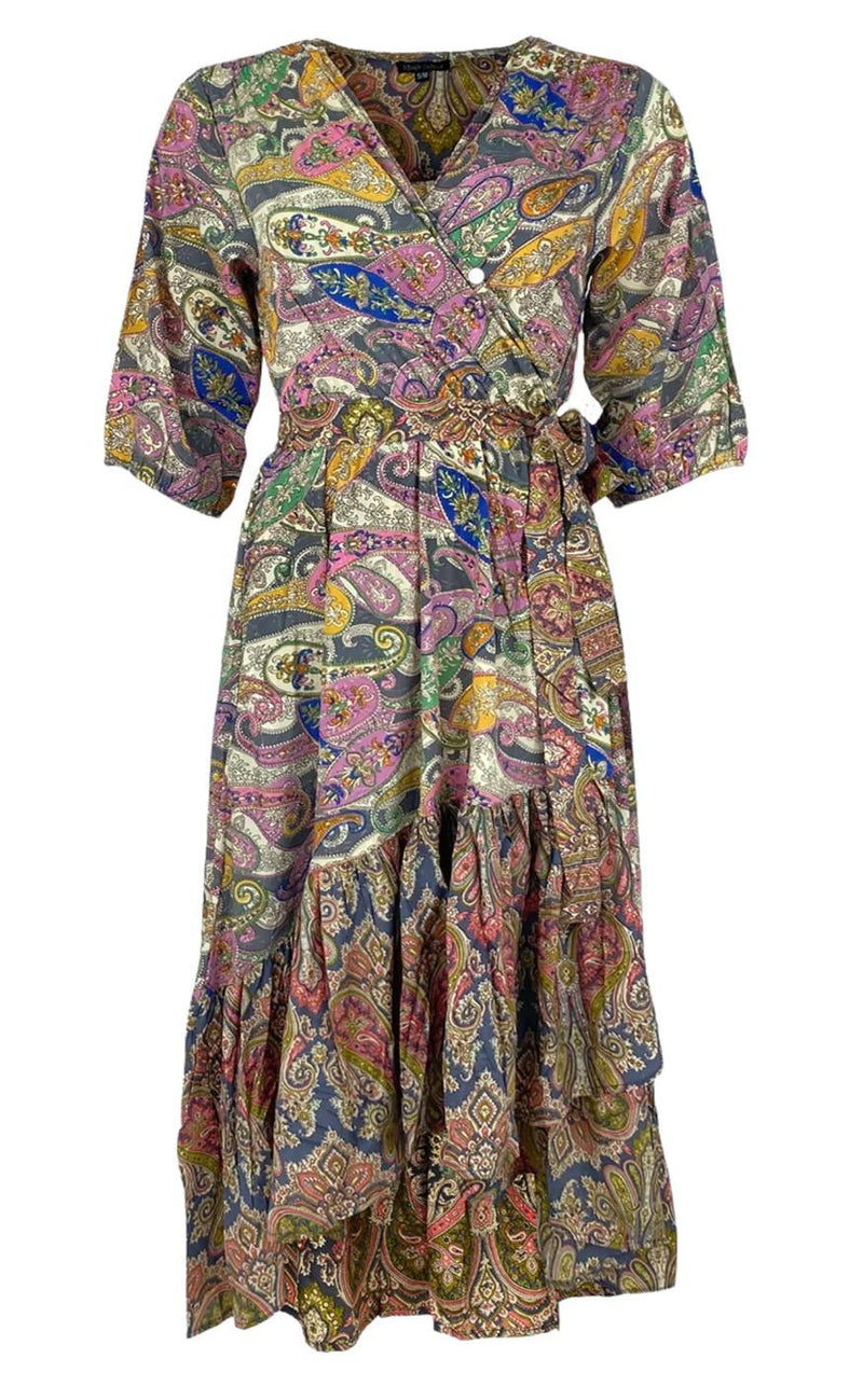 Black Colour Kjole - Luna Boho Wrap - Heather Pastel Mix