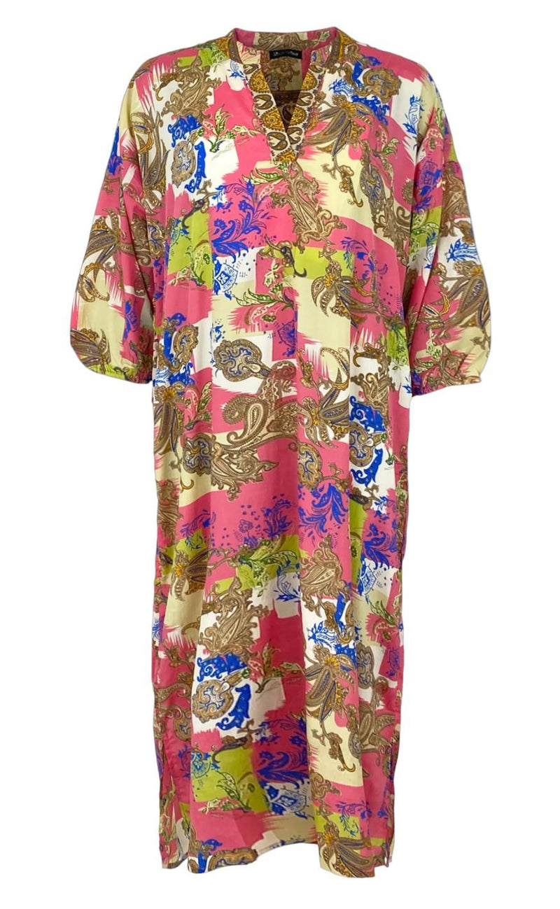 Black Colour Kjole - Luna Dakota Kaftan - Oriental Glaze