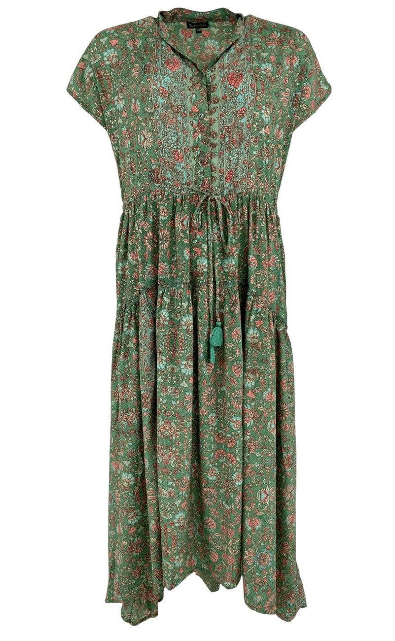 Black Colour Kjole - Luna Mae SS - Green Breeze