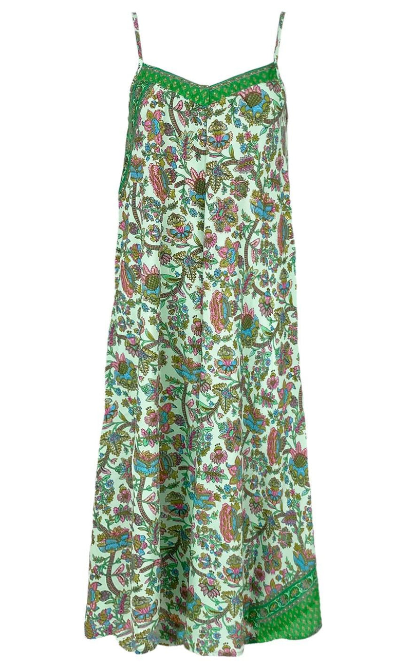 Black Colour Kjole - Luna Vea Strap - Green Calypso