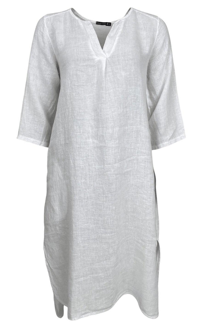 Black Colour Kjole - Siena Kaftan - White
