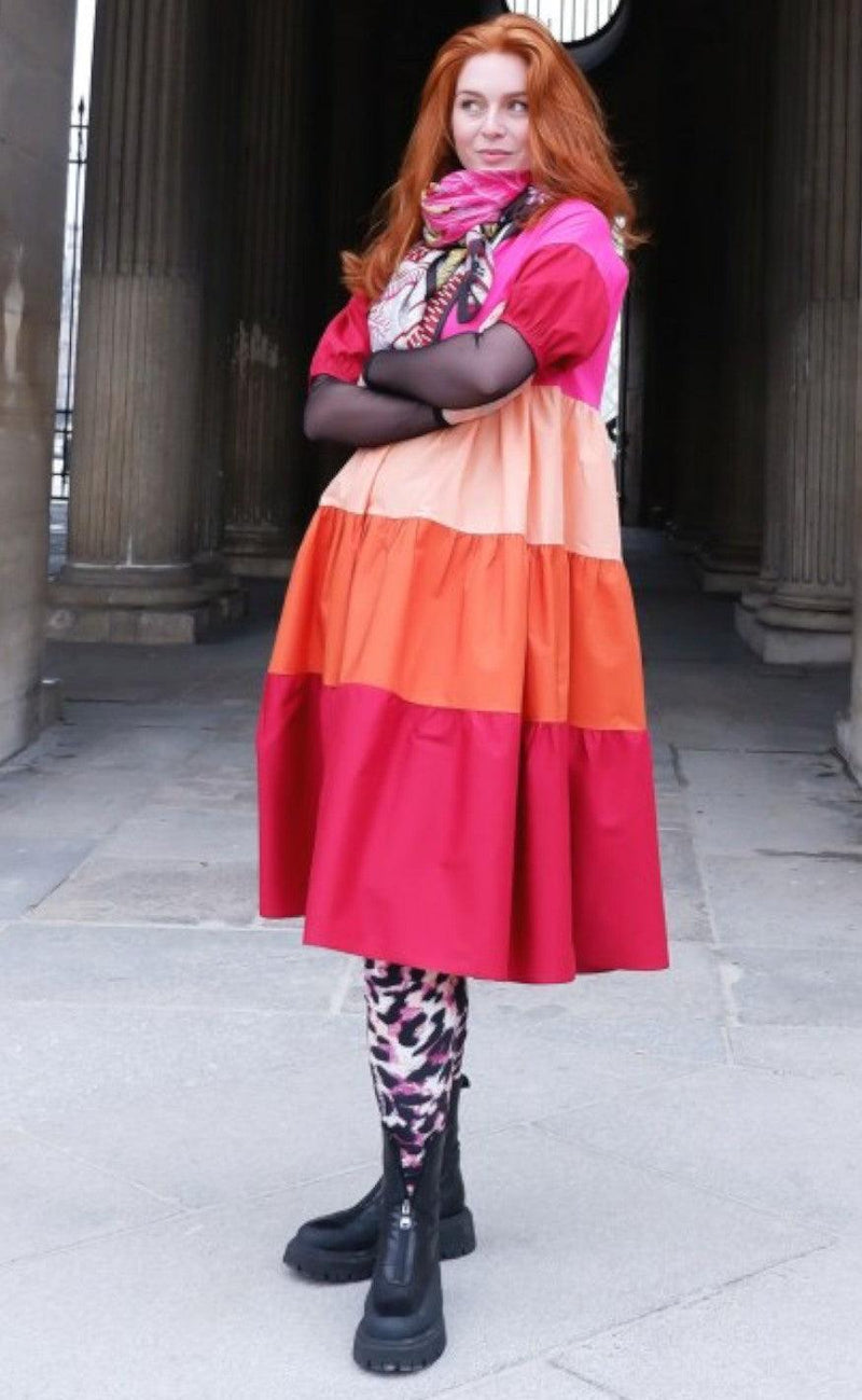 Black Colour Kjole - Suri - Pink Multi