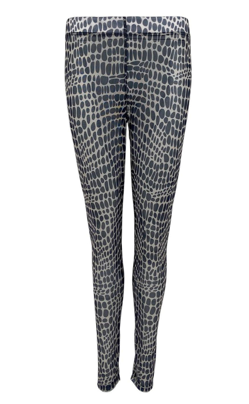 Black Colour Leggings - Florence Mesh - Black Spot