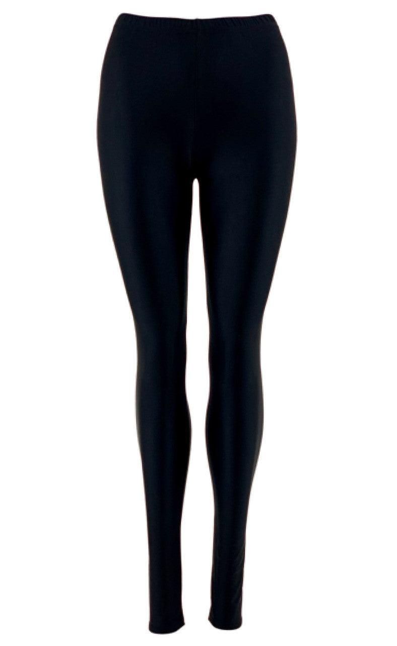 Black Colour Leggings - Gaya Glossy - Black