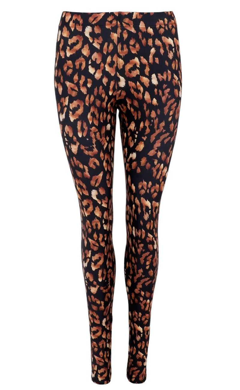 Black Colour Leggings - Robyn - Golden Animal