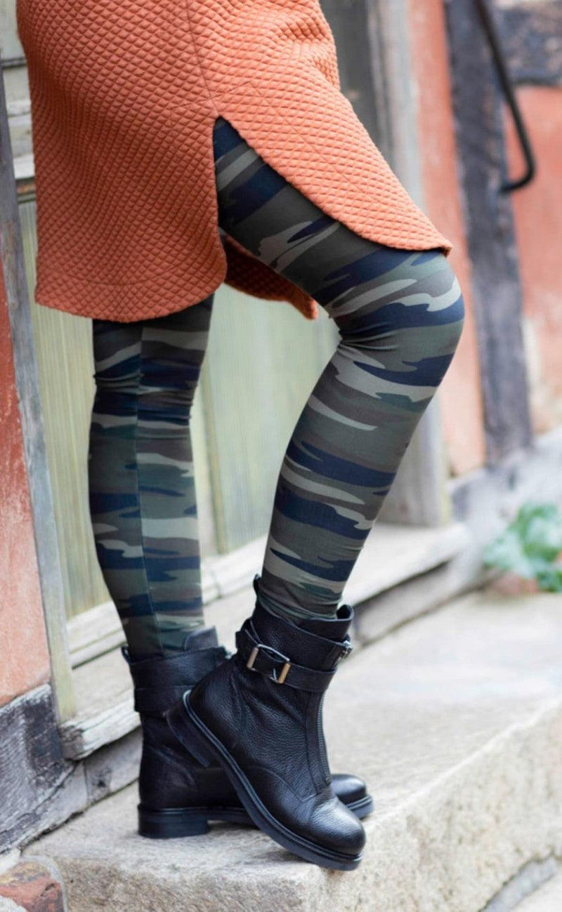 Black Colour Leggings - Robyn Printed - Camouflage