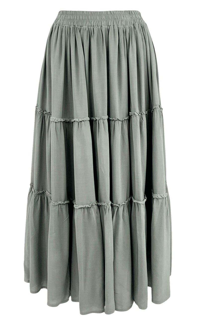 Black Colour Nederdel - Ada Boho - Olive