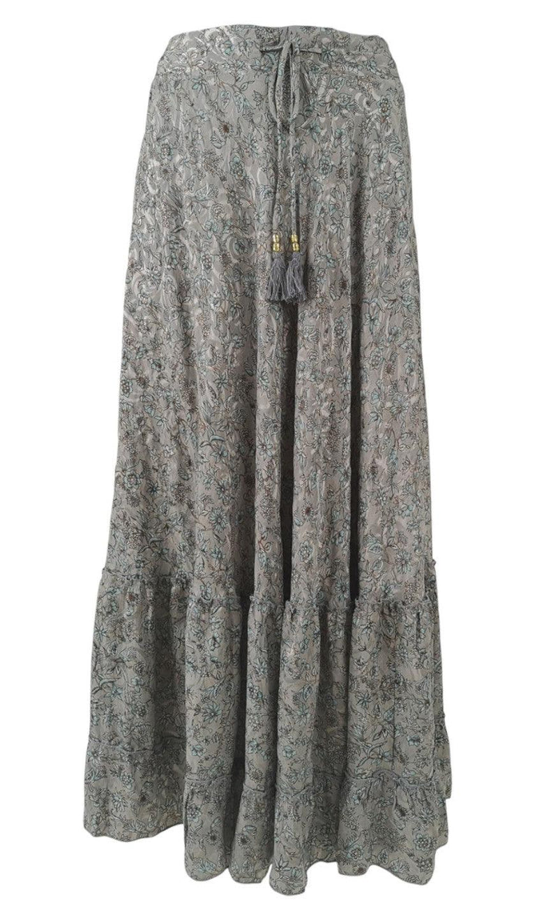Black Colour Nederdel - Luna maxi Frill - Poetry Dove